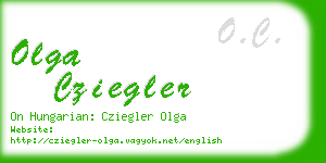 olga cziegler business card